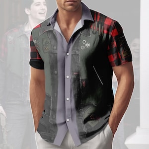 Disneyland Zed Costume Hawaiian Shirt, Zombies 4 Button Shirt, Zombies Costume Man Shorts, Zombies Zed Cosplay Costume Shirt