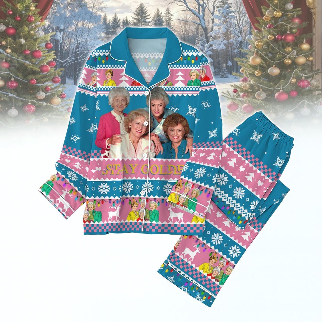 Tv Reklam Pyjamas Golden Girls Christmas Pajamas Set, Stay Golden Funny Holiday Pjs ...