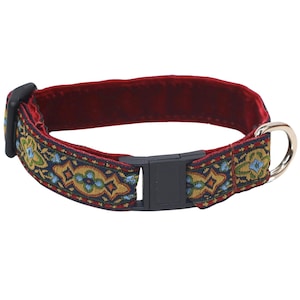 Anouk Navy 5/8&quot; Adjustable Handmade Cat Collar