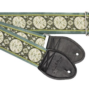 Souldier &#39;Medallion&#39; Seatbelt Guitar Strap in Green