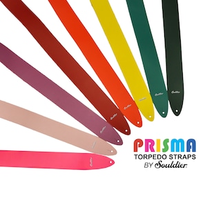 Souldier &#39;Prisma&#39; Rainbow Leather Torpedo Guitar Straps - Free Shipping