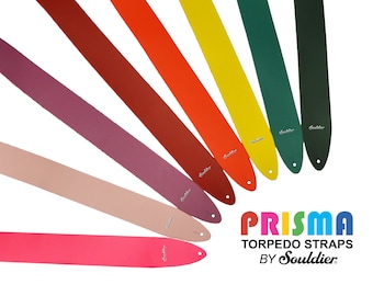 Souldier 'Prisma' Rainbow Leather Torpedo Guitar Straps - Free Shipping