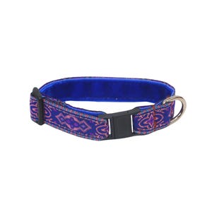 Anouk Purple 5/8&quot; Adjustable Handmade Cat Collar