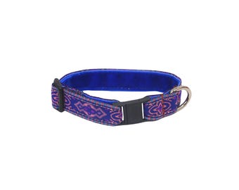 Anouk Purple 5/8" Regulowana, ręcznie robiona obroża dla kota