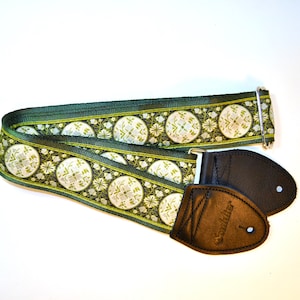Souldier &#39;Medallion&#39; Seatbelt Guitar Strap in Green