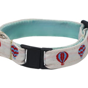 Hot Air Balloon 5/8&quot; Adjustable Handmade Cat Collar