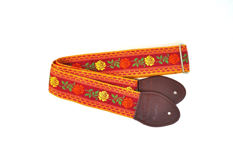 Souldier 'Tuscan Rose' Seatbelt Guitar Strap image 1