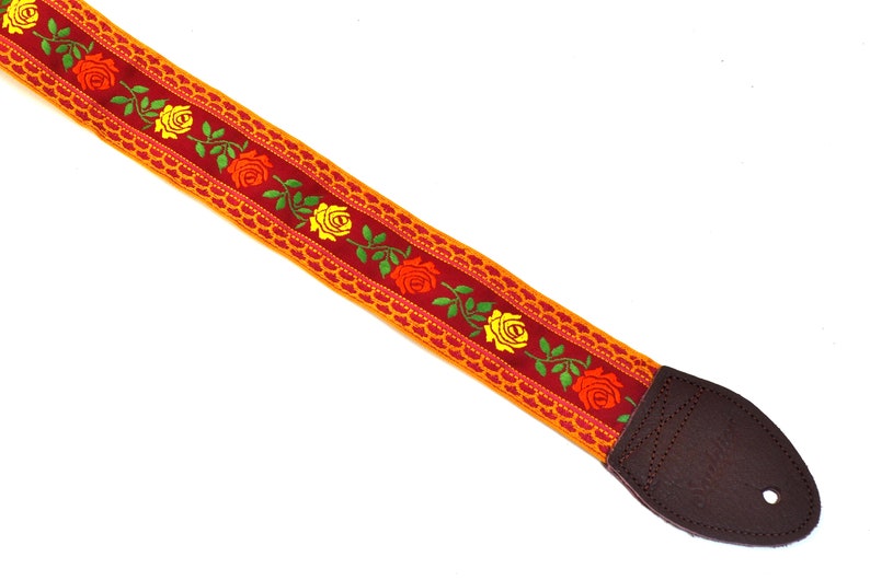 Souldier 'Tuscan Rose' Seatbelt Guitar Strap image 5