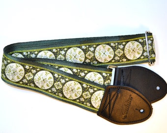 Souldier 'Medallion' Seatbelt Guitar Strap in Green