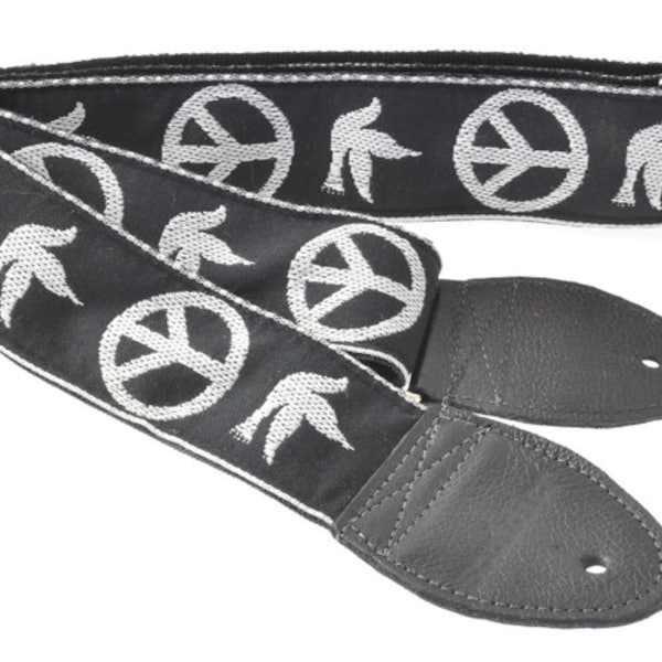 Souldier "Peace Dove" Custom Handmade Vintage Guitar Strap