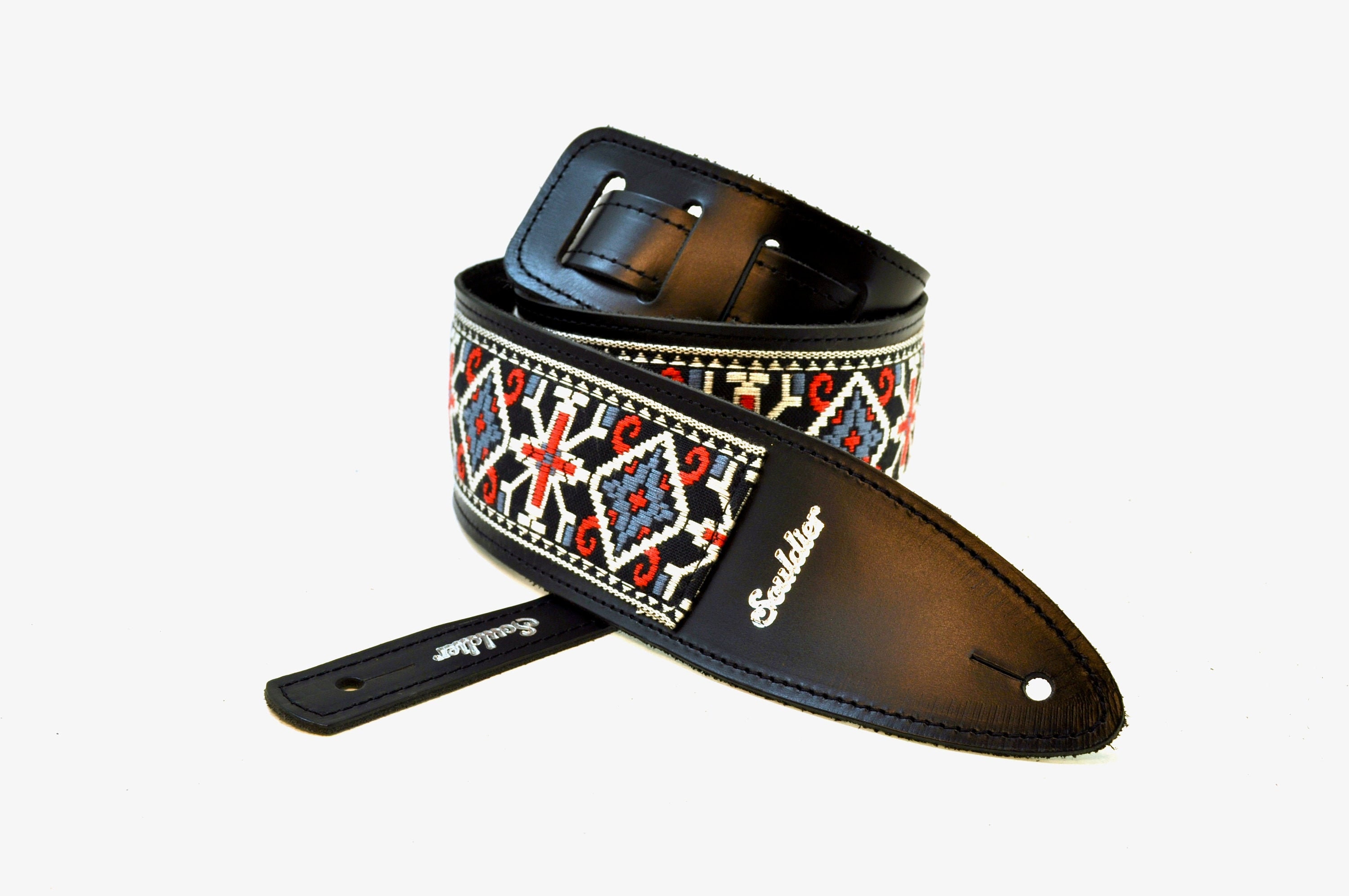 Souldier torpedo Leather Guitar Strap johnny Cash San Quentin