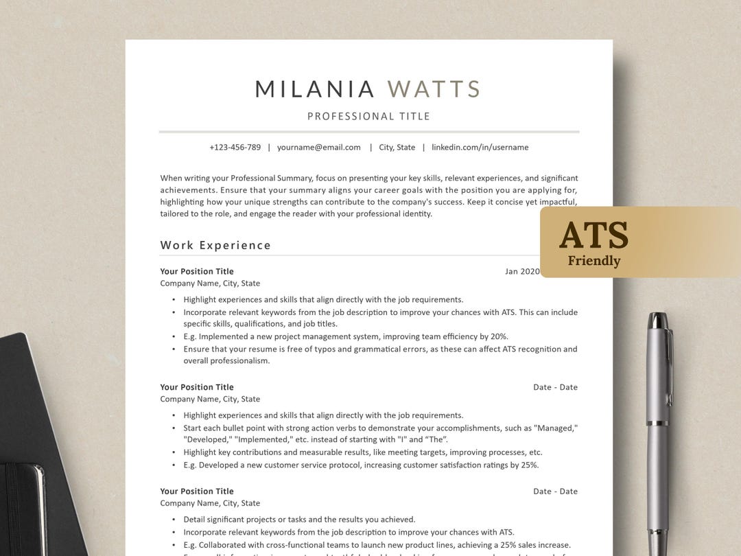 Clean ATS Resume Template Word, Cover Letter & Reference Included ...