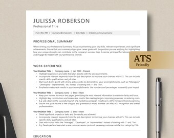 Szablon CV ATS: Nowoczesny, prosty projekt z listem motywacyjnym (Word .docx)