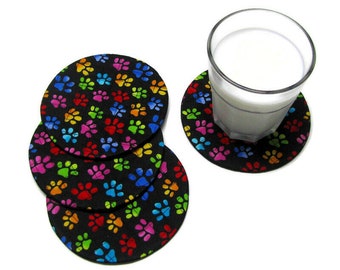 protectors quilted drink coasters 100/% cotton padded Limes set of FOUR mug mates COASTERS
