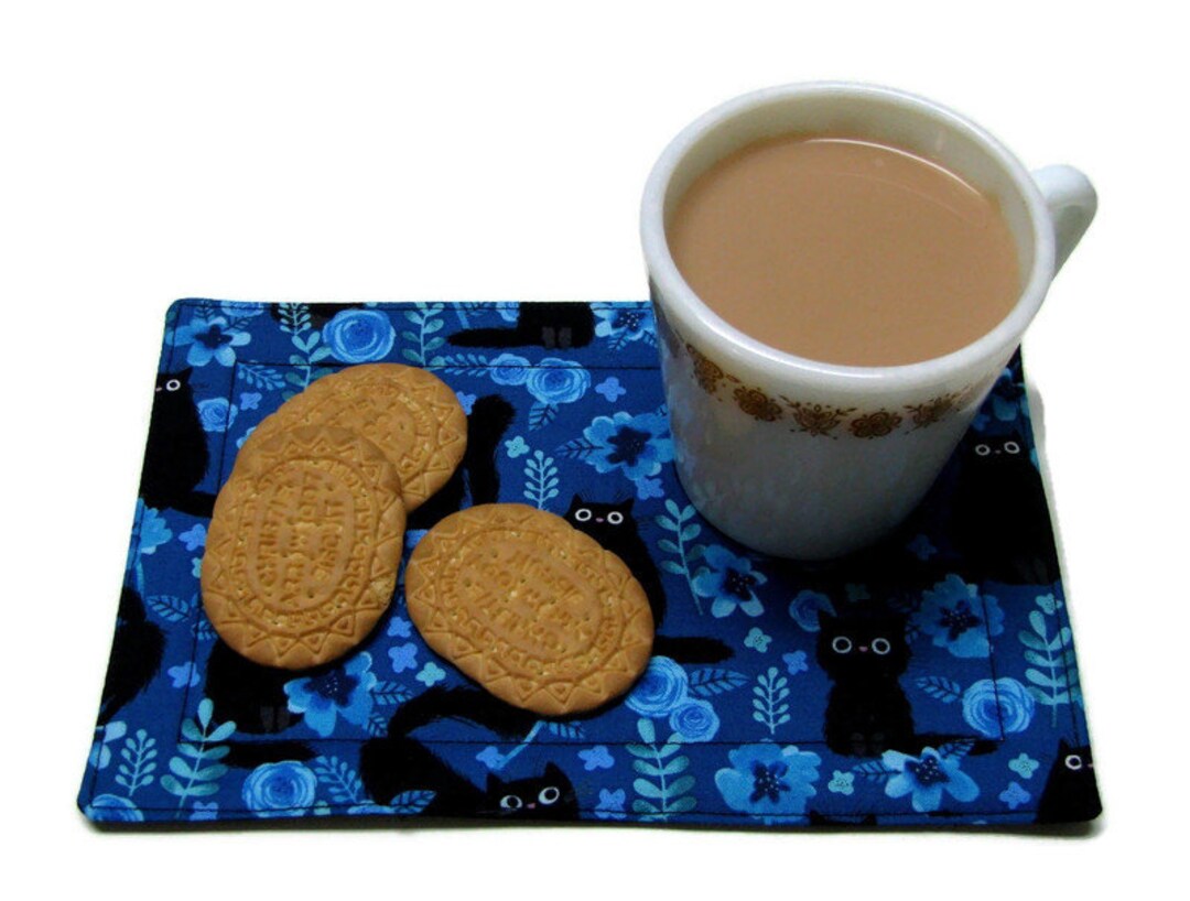 Snacks Rug MUG RUG, Snack Mat, Padded and Quilted, Premium Quality Cotton, Ideal ...