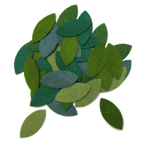 Wool Felt Leaves Etsy