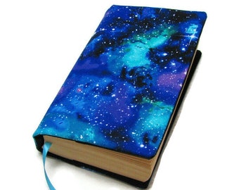 Book cover STANDARD SIZE paperback, mass market size, book protector, cotton, padded cover, for books 7 inches tall! Galaxy II