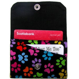 Porte-cartes, Porte-cartes de bus, Portefeuille de poche, Mini porte-cartes, Deux compartiments, Pattes d'animal de compagnie