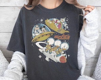 Vintage Mickey And Friends Space Mountain Comfort Colors Shirt,Disney Space Exploration Shirt,Disneyland Trip Family Shirt,Magic Kingdom Tee