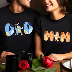 Mom and Dad Family Shirt, Family Matching Shirt, Cartoon Birthday Party Shirt, Daddy Mommy Shirt, Cartoon Movie Shirt, Mama Shirt,Dada Shirt