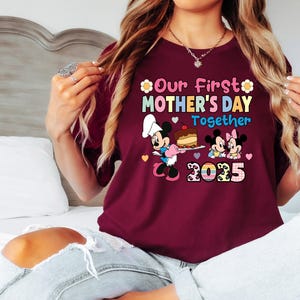 Disney Our First Mother&#39;s Day Together Shirt, Minnie Disney Mom Shirt, Minnie Mama Tee, Disney Mommy Birthday Shirt, Disney Family Trip