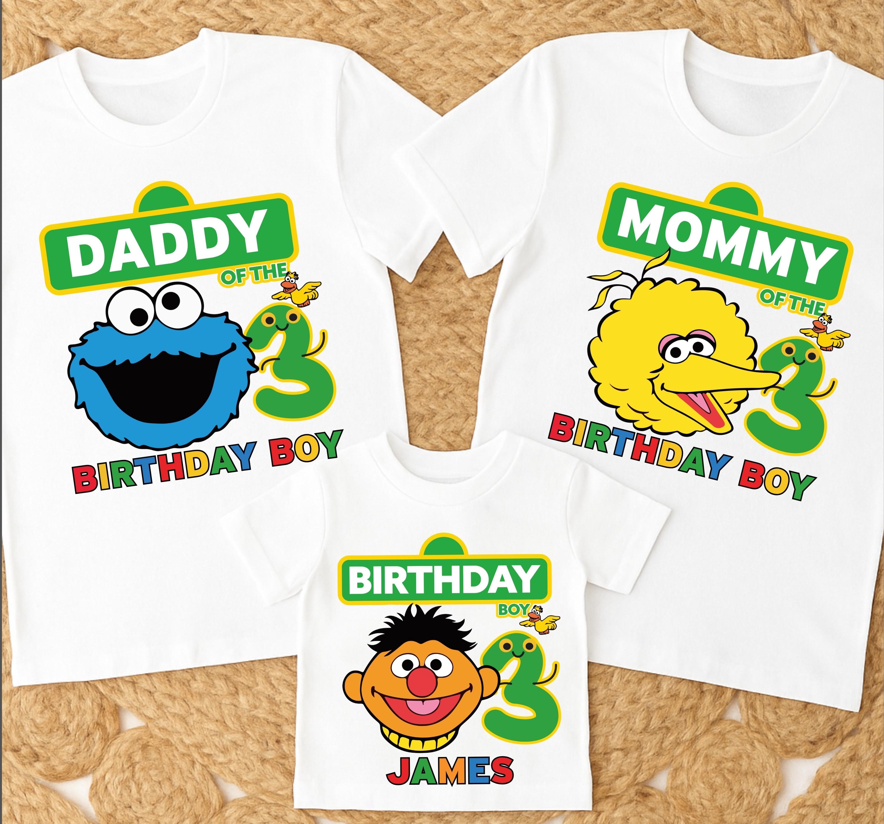 Sesame Street Birthday Family Custom Shirt | Sesame Street Custom Birthday t shirt | Personalized Toddler tee | Family Matching Birthday tee