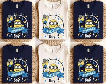 Minion Birthday Boy Shirt: Retro Party Tee