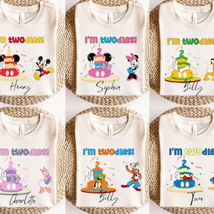 Disney 2nd Birthday Tee,I&#39;m Twodles Birthday Shirt,Mickey Second Birthday Party Shirt,Custom I’m Twodles Shirt,Second Birthday,Birthday Gift