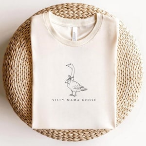 Silly Goose Mom Shirt: Coquette Bow, Family Birthday Outfit