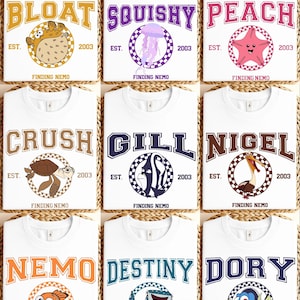 Disney Finding Nemo Shirt| Nemo and Friends T-Shirt | Finding Dory Tee | Crush and Squirt Tee | Pixar Nemo Matching Shirt | Pixar Movie Tee