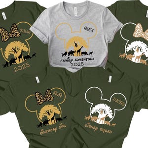 Custom Disney Animal Kingdom Shirts, Family Matching Disney Safari Shirt, Disney Animal Kingdom Trip Shirts, Personalized Animal Kingdom Tee
