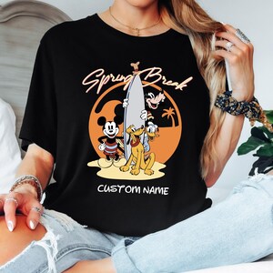 Customizable Mickey and Friends Spring Break 2025 T-Shirt
