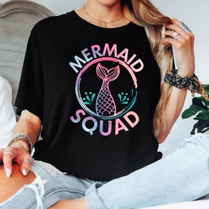 Mermaid Squad Shirt, Mermaid Theme Birthday Shirt, Birthday Party Shirts, Birthday Party Favors, Mermaid Shirt, Matching Birthday Shirts