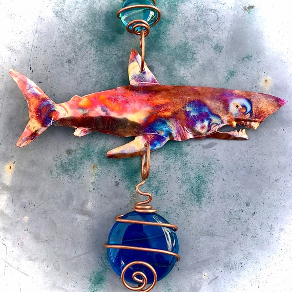 Blues of the Ocean Recycled Copper Necklace - Hand-Crafted Copper Jewelry