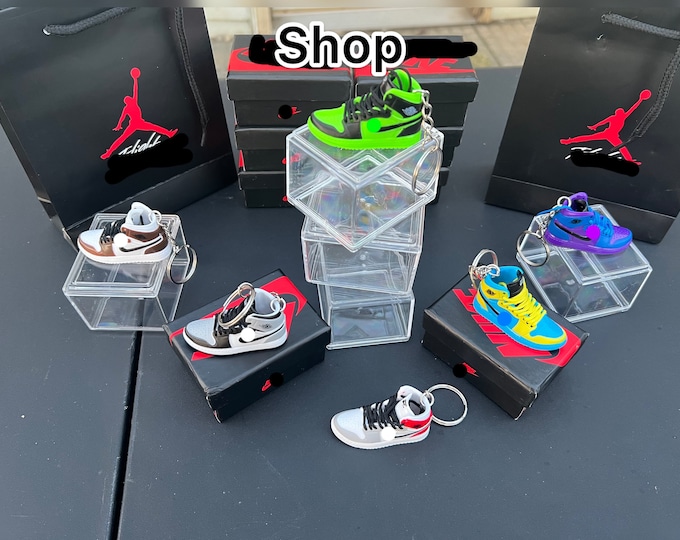 mini nike shoe keychain