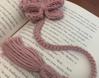 Crochet Bow Bookmark |Handmade Cute Coquette Aesthetic|Ribbon Page Marker|Reading Accessory|Gift for Book Lover