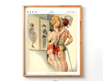 Vintage Life magazine cover, Weren&#39;t They Funny?, 1950 Number, December 10 1914, Early 20th Century Illustration, Digital Download