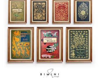 Classic Romance Book Cover Wall Art Bundle, Classic Book Lover Print, English literature Classroom Decor, Digital Download
