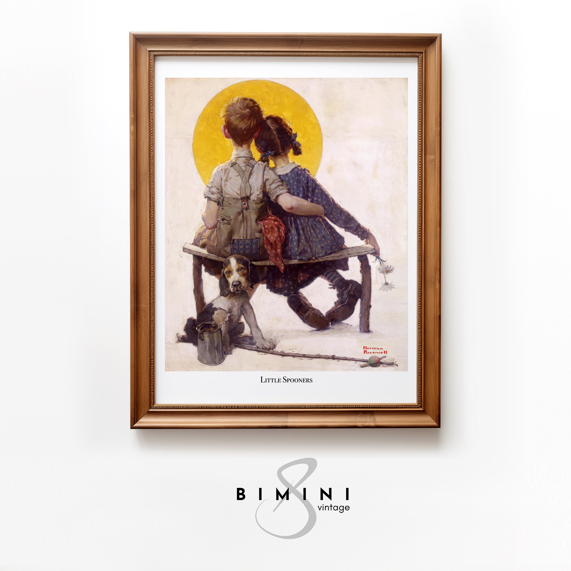 ノーマン・ロックウェル「鏡の少女」　ジークレー　エンボス印・作品保証書有り ノーマン・ロックウェル「鏡の少女」 ジークレー エンボス印・作品