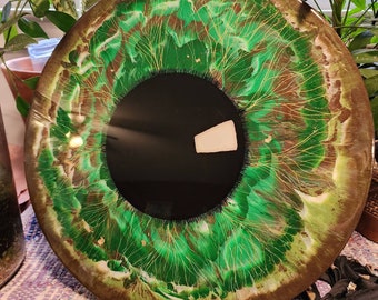 Giant eye acrylic and resin on canvas