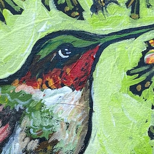 Hummingbird Art Greeting Card: Ruby-Throated Bird Illustration bild 3