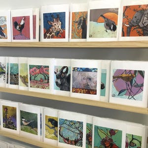 Hummingbird Art Greeting Card: Ruby-Throated Bird Illustration bild 5