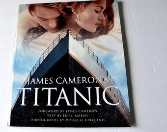 Titanic book. James Cameron, softcover first edition, 1997 movie memorabilia, story of making the film, Titanic collectors, mint condition