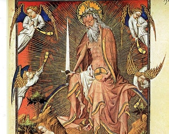 medieval art, Book of Hours,  Illustrated manuscript,  15th Century art,,Christ in Judgement, Christian art, holy family, Christmas art,