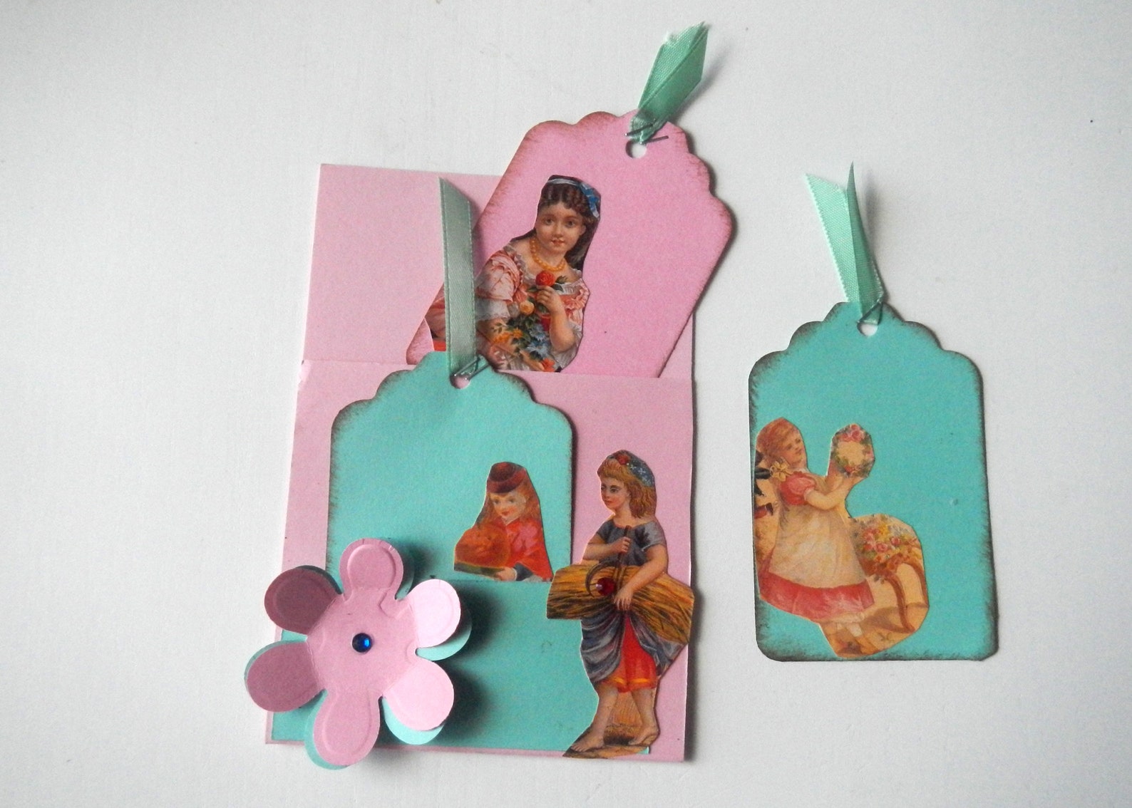 Library Card Pockets Handmade Ephemera Junk Etsy