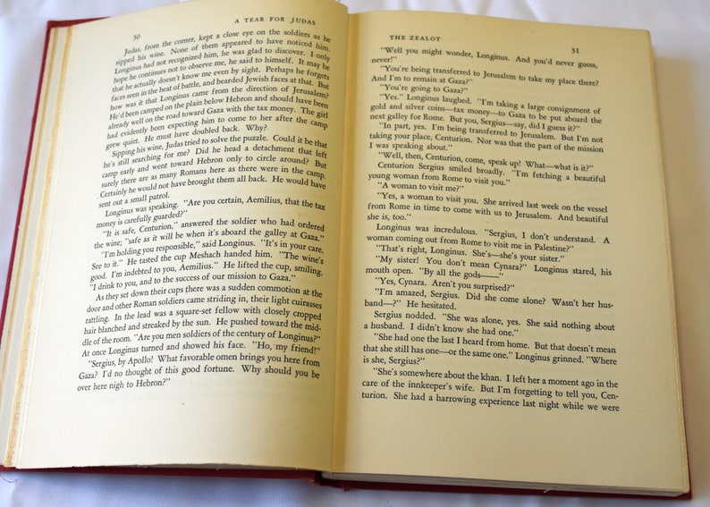 A tear for Judas, 1951 first ed., hard cover book, LeGette Blythe, Biblical Fiction, Novel, Fictional life of Judas image 4