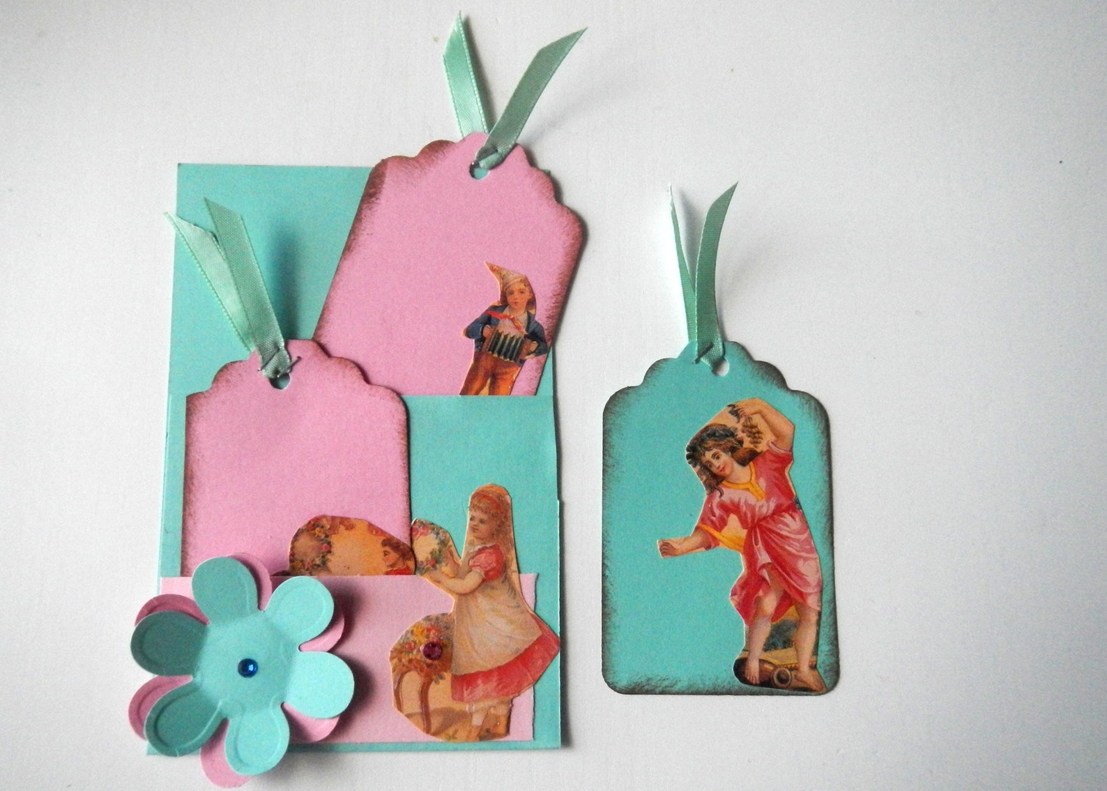 Library Card Pockets Handmade Ephemera Junk Etsy