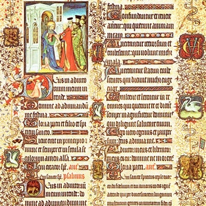 Medieval art, Book of Hours, Illustrated manuscript, 15th Century art, medieval artifacts, prayer journals, Christian art, Pentecost image 6