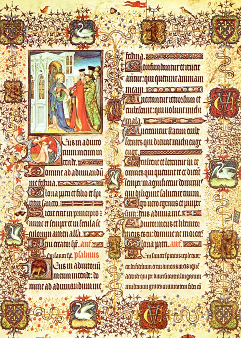 Medieval art, Book of Hours, Illustrated manuscript, 15th Century art, medieval artifacts, prayer journals, Christian art, Pentecost image 6