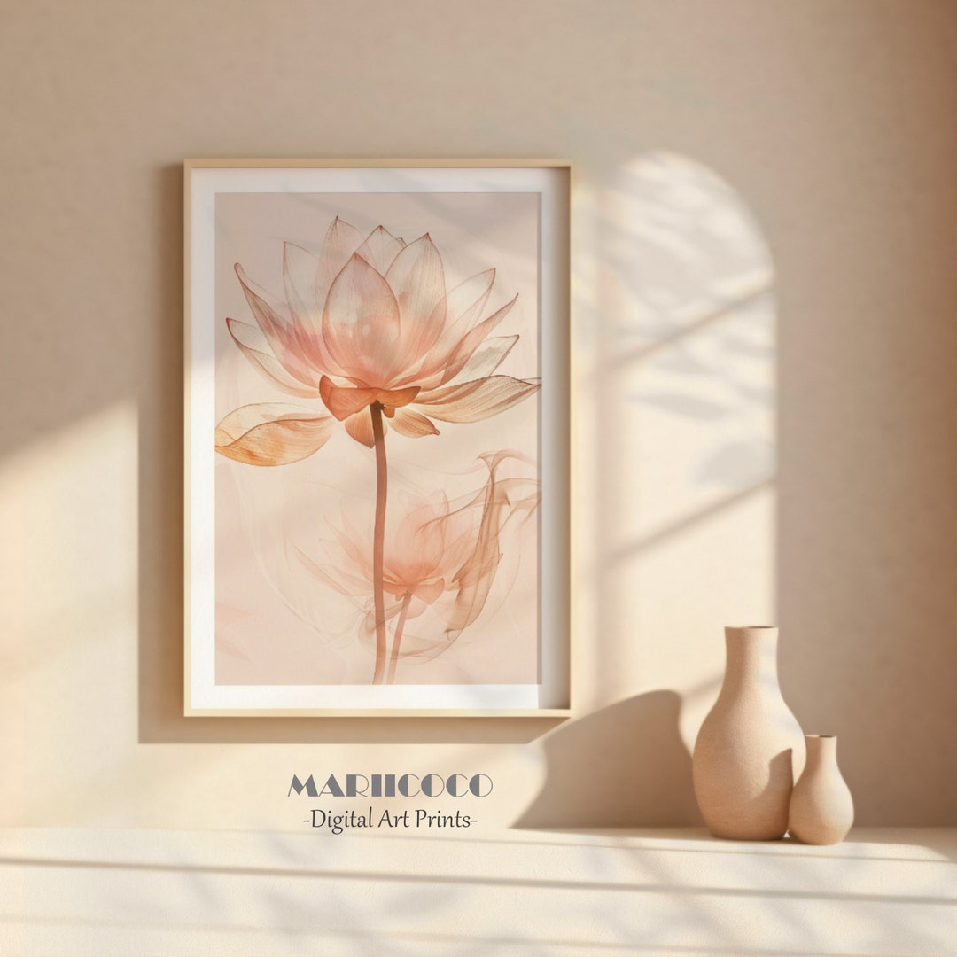 Lotus Flower L Art Print L Printable Wall Art Digital Download - Etsy